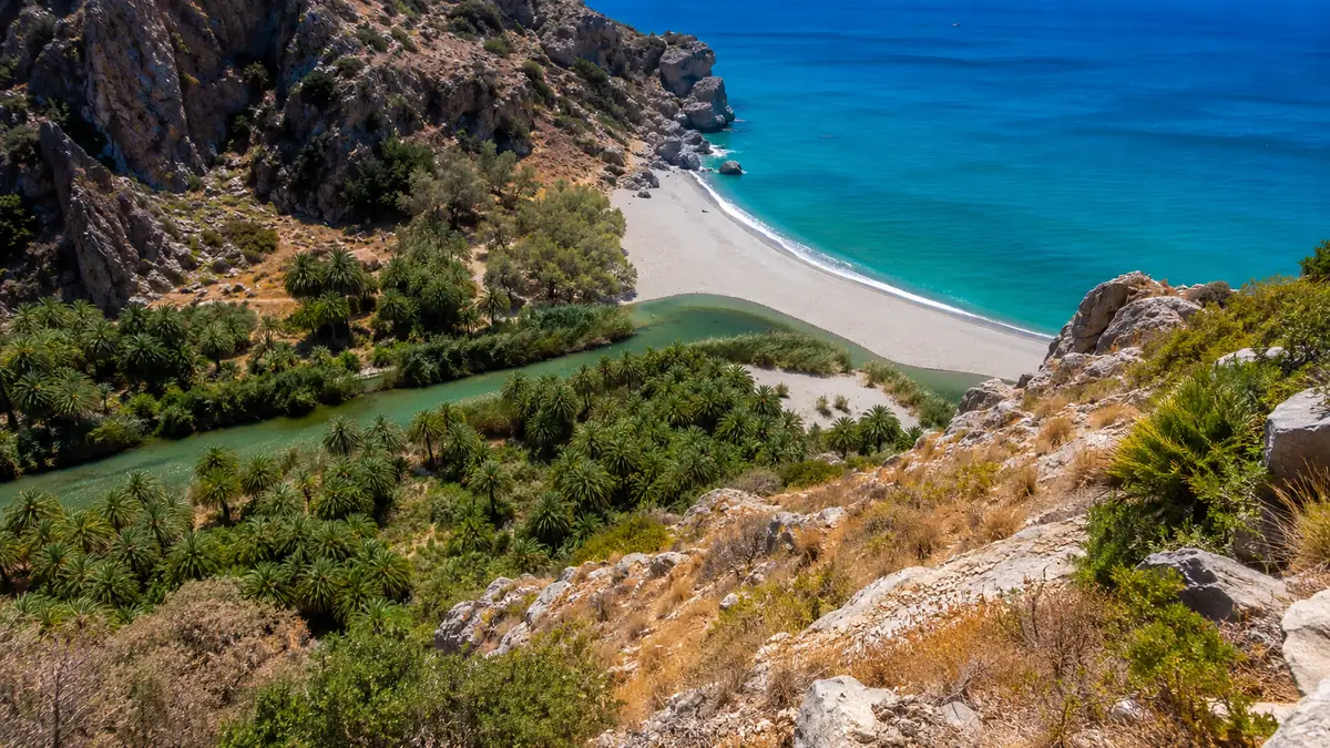 Tagesausflug nach Preveli & Damnoni Beach sowie Stadtrundfahrt Rethymno
